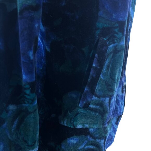 Style & Co Blue Floral Zip-Up Cotton/Polyester Comfortable Sweater Sz S - Picture 5 of 7